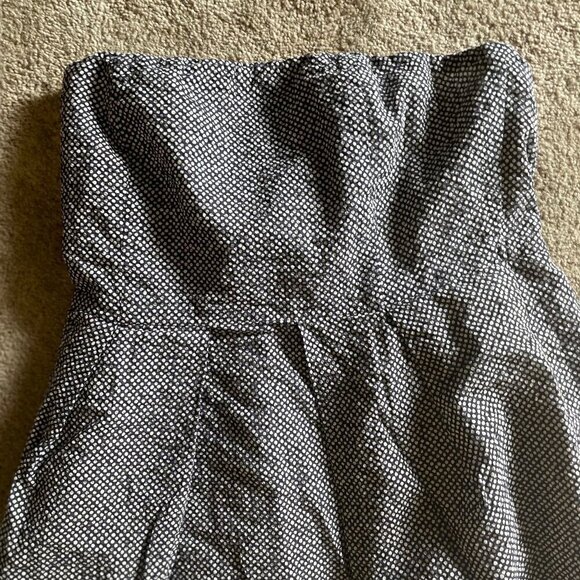 J.Crew Micro Polka Dot Black/WHite Strapless Dress Size 10 - Picture 5 of 5